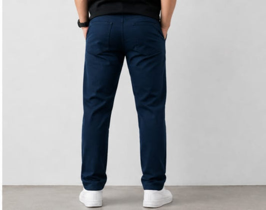 Premium Cotton Pant β Navy Blue