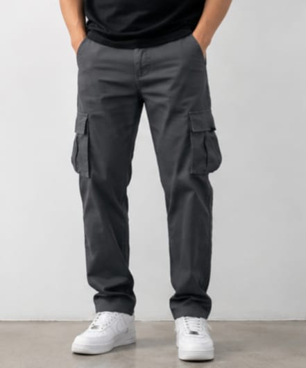 Dark Grey Cargo Pant – Six Pocket