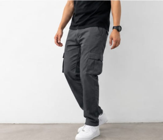 Dark Grey Cargo Pant – Six Pocket