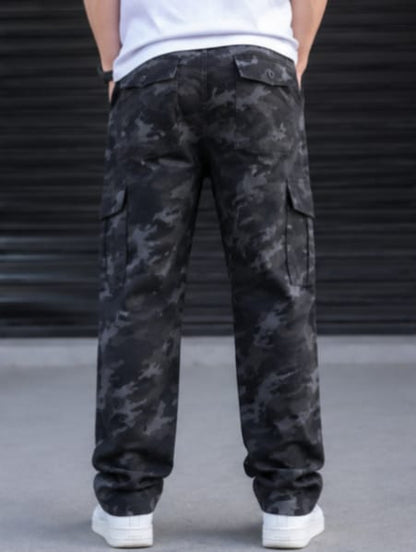 Black Camo Cargo Pant _ Six Pockets
