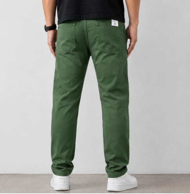 Premium Cotton Pants – Olive Green