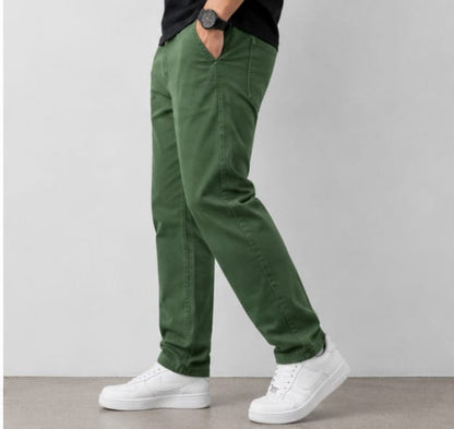 Premium Cotton Pants – Olive Green