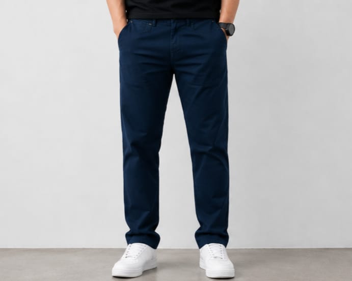 Premium Cotton Pant – Navy Blue