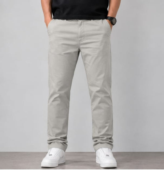 Premium Cotton Pant – Light Grey