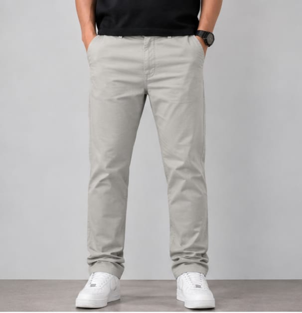 Premium Cotton Pant – Light Grey