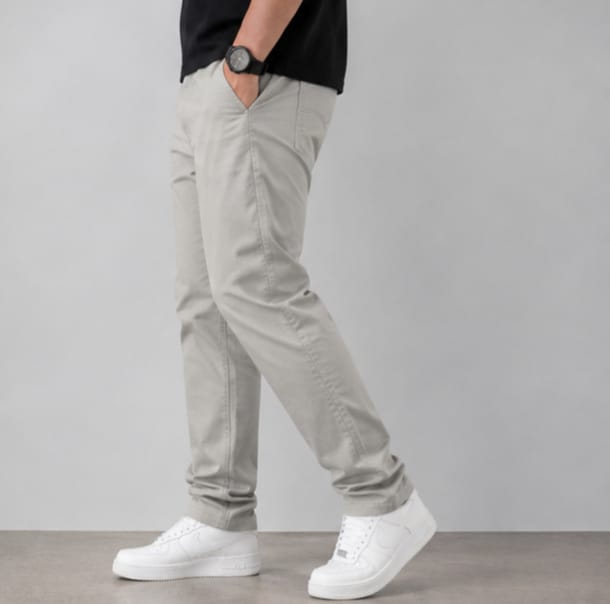 Premium Cotton Pant – Light Grey