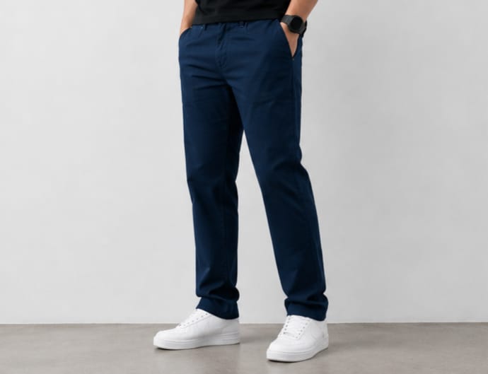 Premium Cotton Pant – Navy Blue