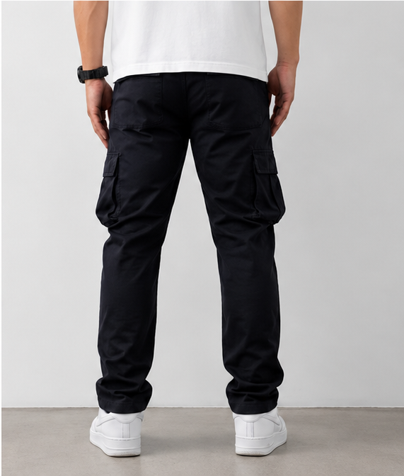 Black Cargo Pant – Six Pocket