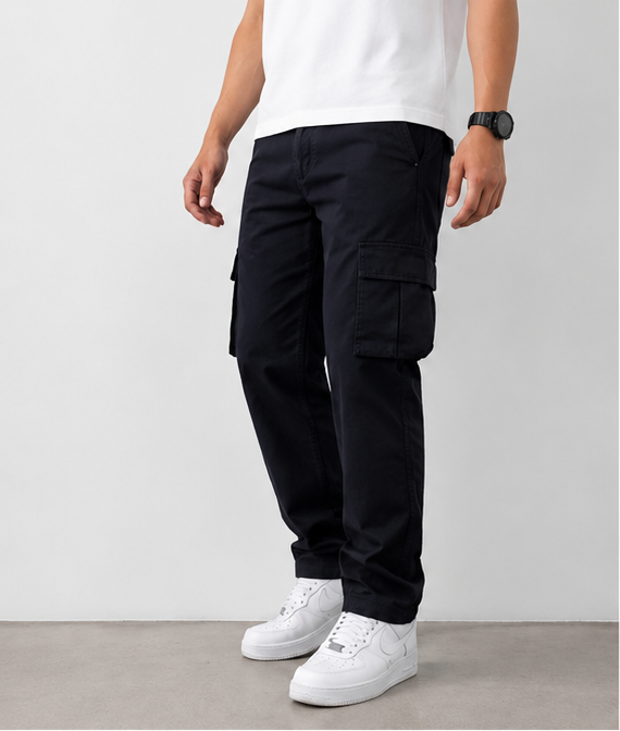 Black Cargo Pant – Six Pocket